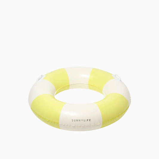 Sunnylife Slim Tube Pool Ring - Tides Out Citrus Stripe