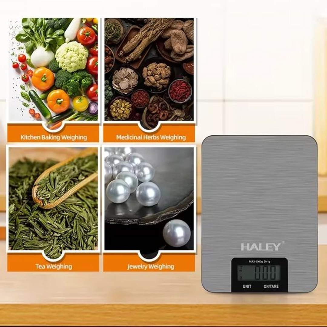 Haley Small High-Precision Electronic Kitchen Food Scale, 5kg/1g
