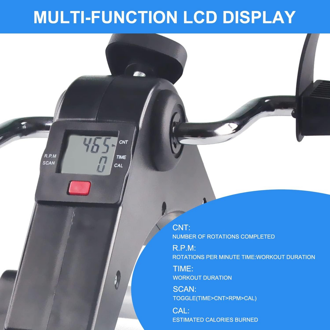 Generic Small Portable Foldable Home Arm and Leg Exercise Bike with LCD Display