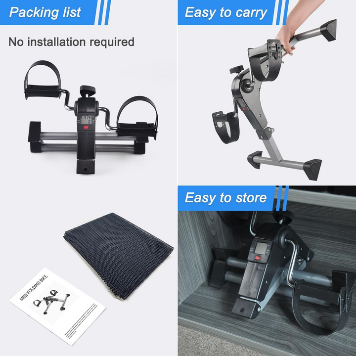 Generic Small Portable Foldable Home Arm and Leg Exercise Bike with LCD Display