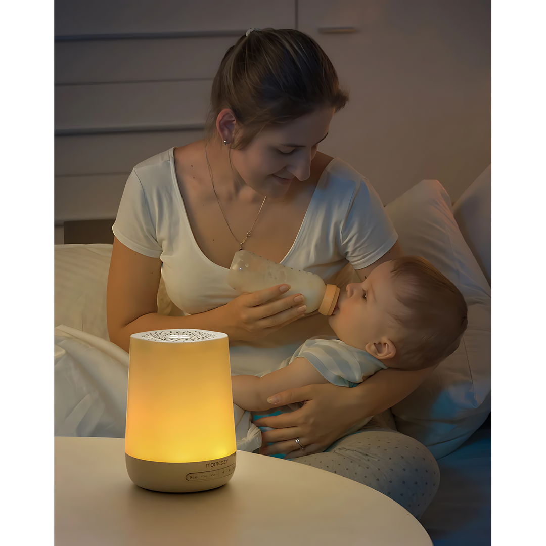 Momcozy smart baby sound machine with app remote control and warm white light