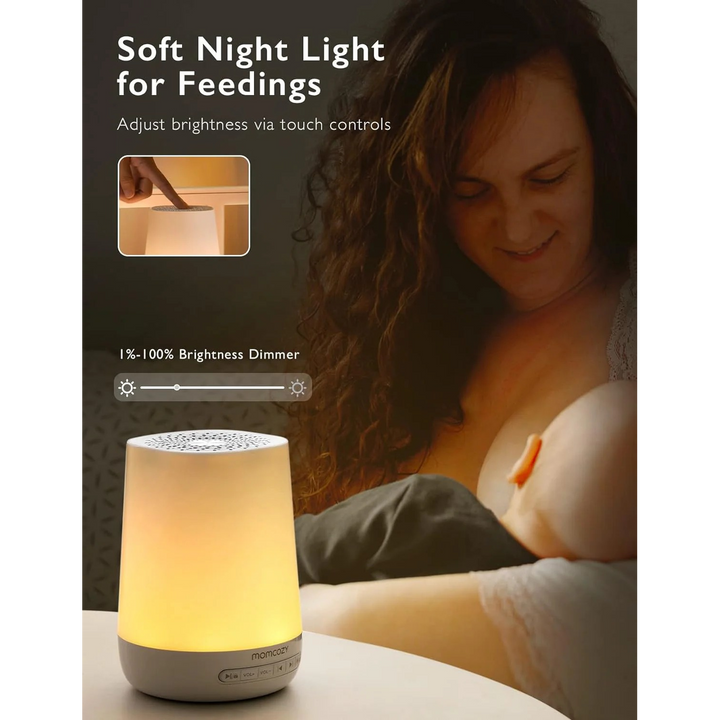 Momcozy smart baby sound machine with app remote control and warm white light