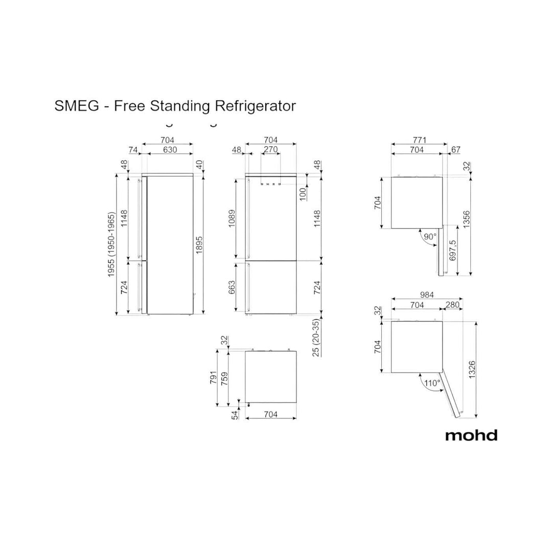 Smeg Free Standing Refrigerator
