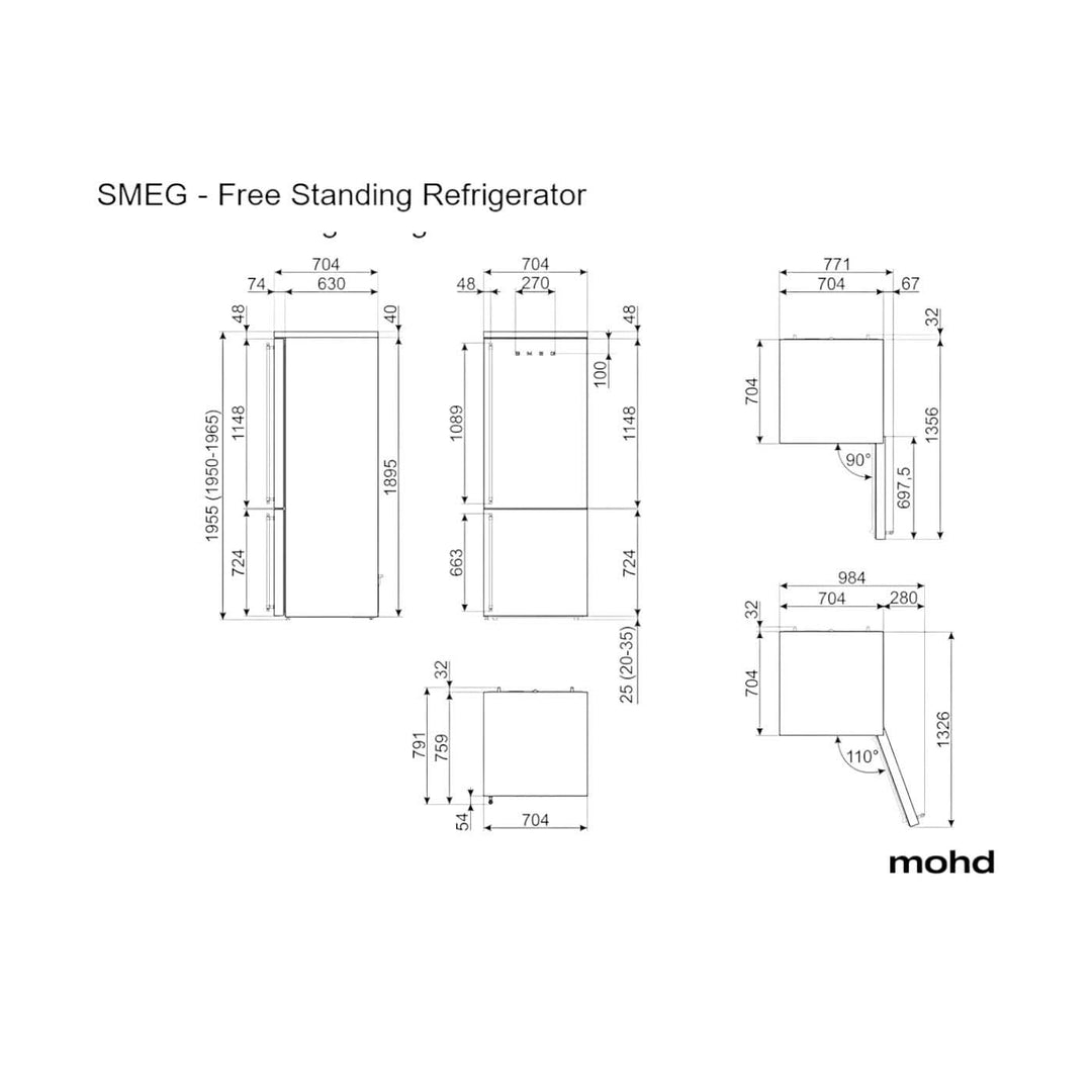 Smeg Free Standing Refrigerator