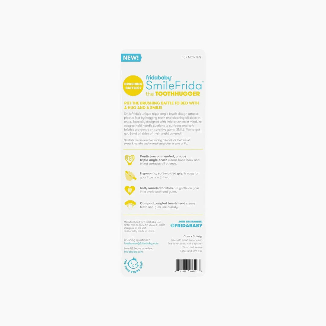 FridaBaby Toothhugger toothbrush with a triple-angle brush head