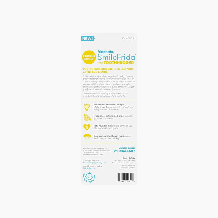 FridaBaby Toothhugger toothbrush with a triple-angle brush head