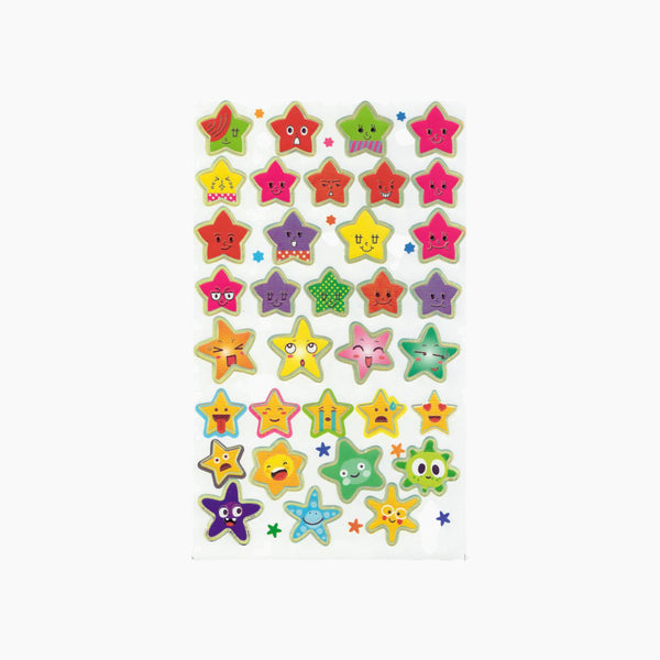 Smile Stars Decal Reward Sticker Medium 10 Sheets