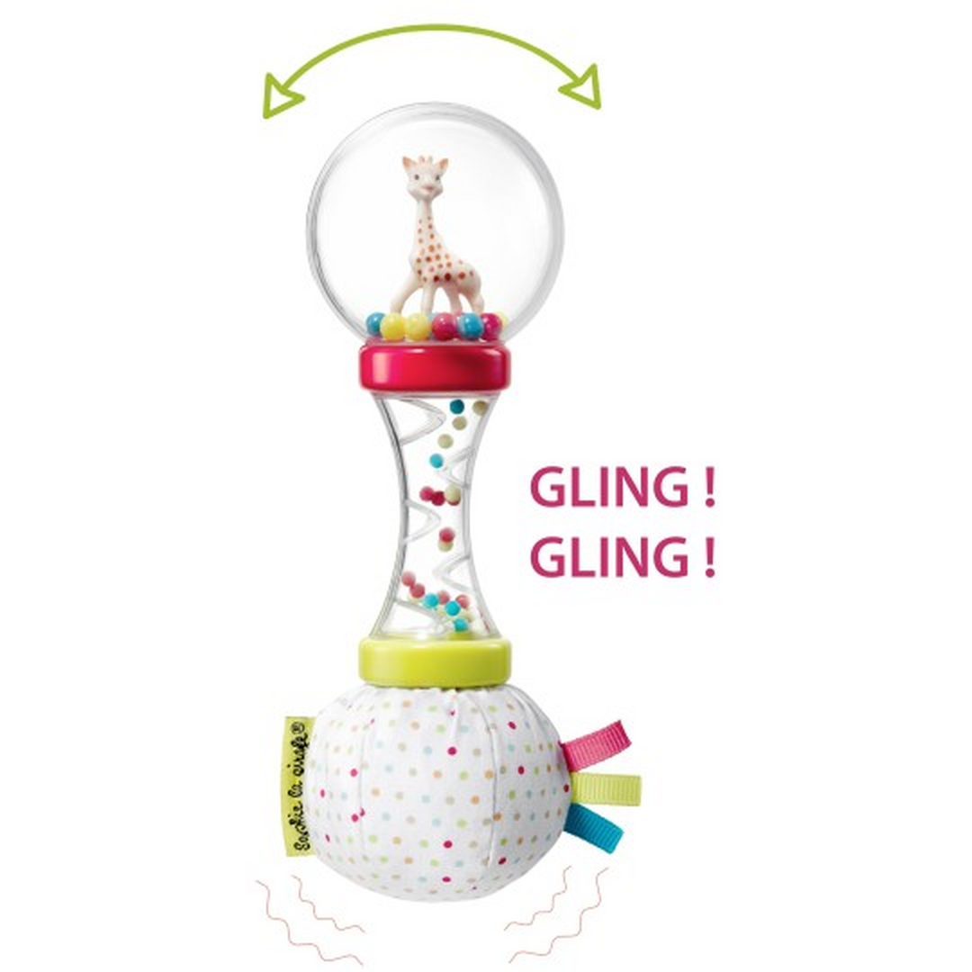 Sophie La Giraffe soft maracas rattle for babies 3 months+