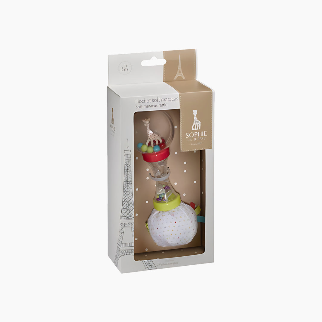 Sophie La Giraffe soft maracas rattle for babies 3 months+