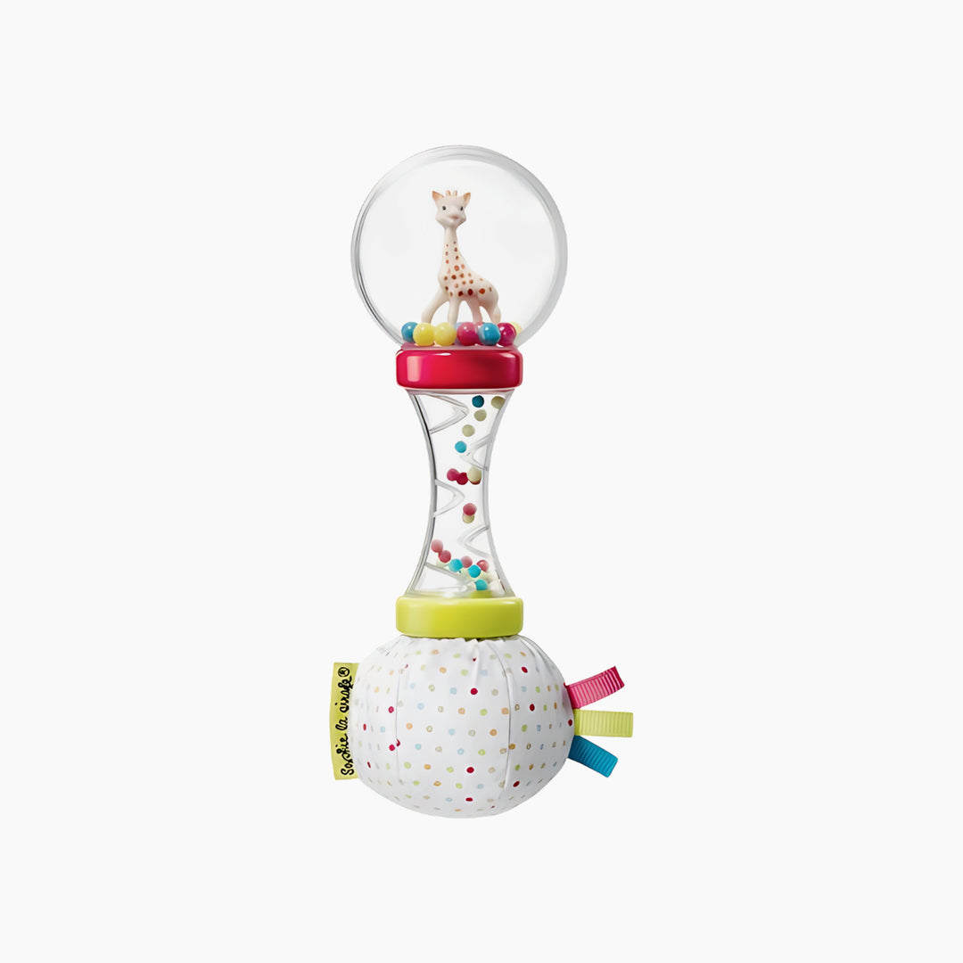 Sophie La Giraffe soft maracas rattle with ergonomic handle