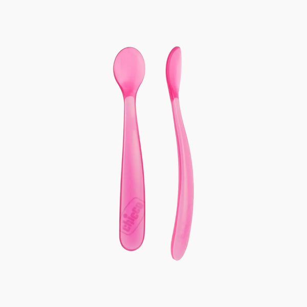 Soft Silicon Spoon Bi-Pack Girl 6M+