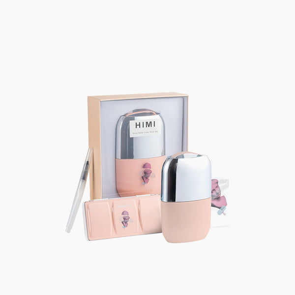 Solid Watercolor Paint Set 18 Colors Pink