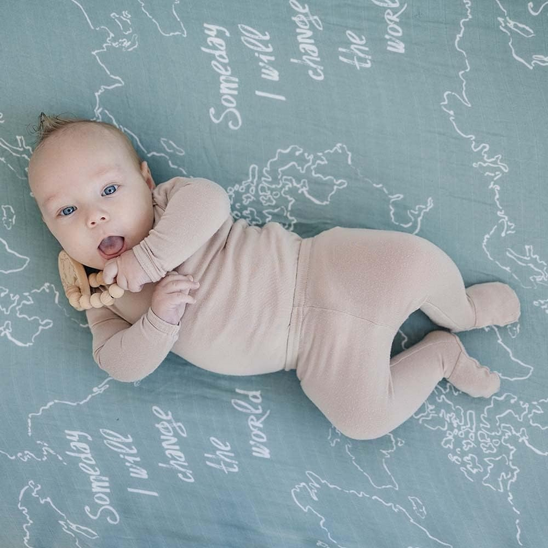 Bebe Au Lait Someday Oh So Soft Muslin Crib Sheet