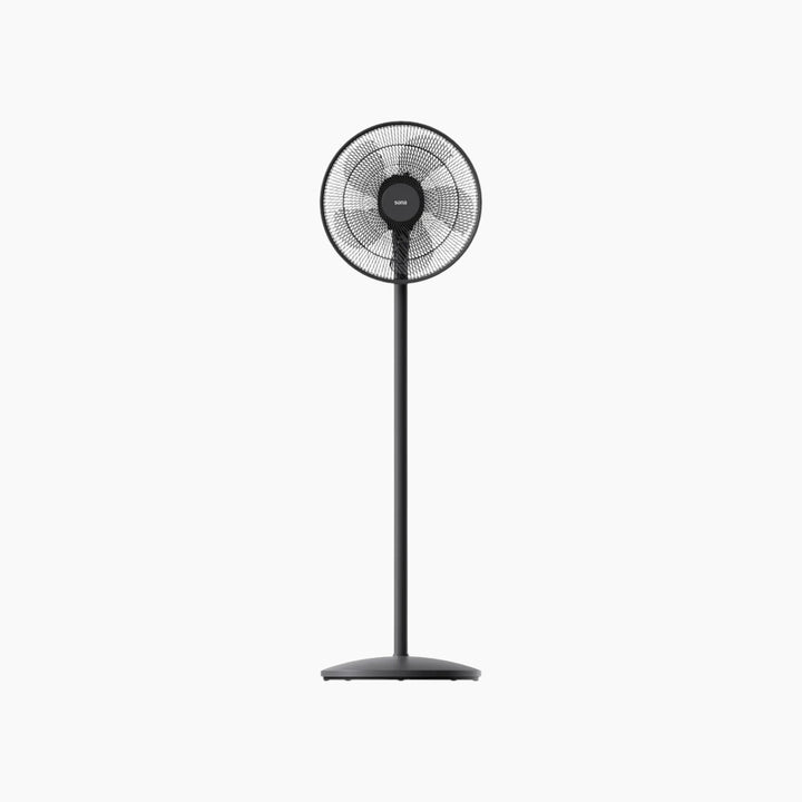 Sona Stand Fan Black 3 Speeds 5 Blades Blck Color with Timer - 16 Insh