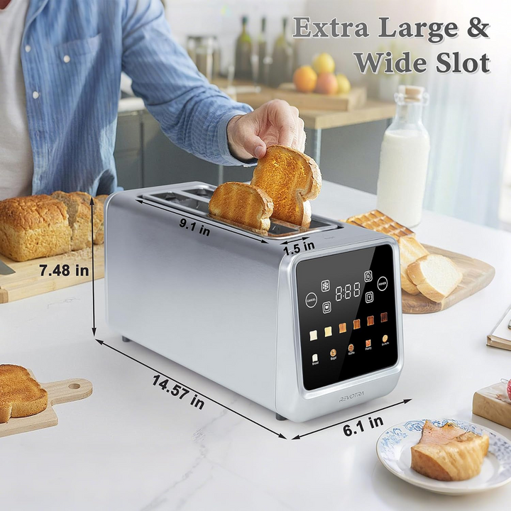 Sona Toaster 4 Slices With 6 Roasting Levels Stainless Steel
