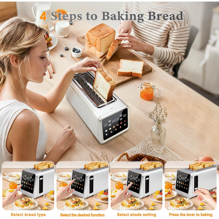 Sona Toaster 4 Slices With 6 Roasting Levels Stainless Steel