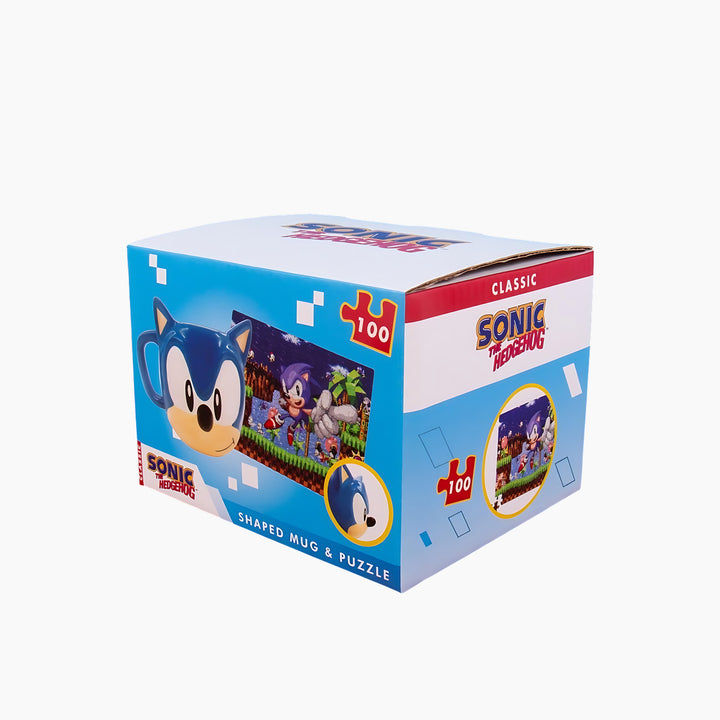 Fizz Sonic The Hedgehog Mug &amp; Jigsaw Puzzle Set Sonic 13.80x9.30x15.50 Cm - HUNA