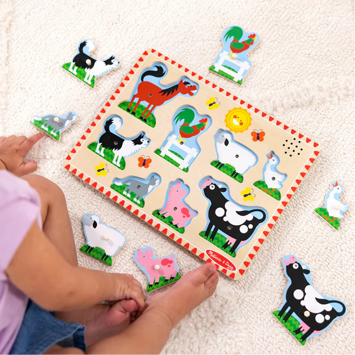 Melissa &amp; Doug Sound Puzzle Farm Animals