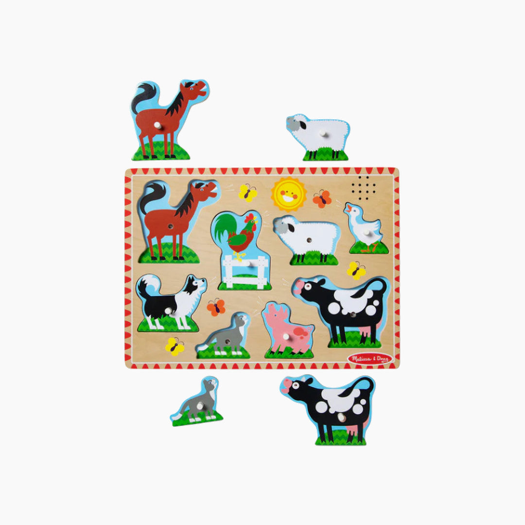 Melissa &amp; Doug Sound Puzzle Farm Animals
