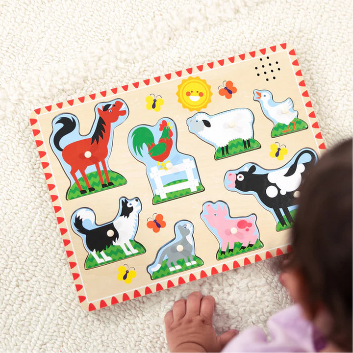 Melissa &amp; Doug Sound Puzzle Farm Animals