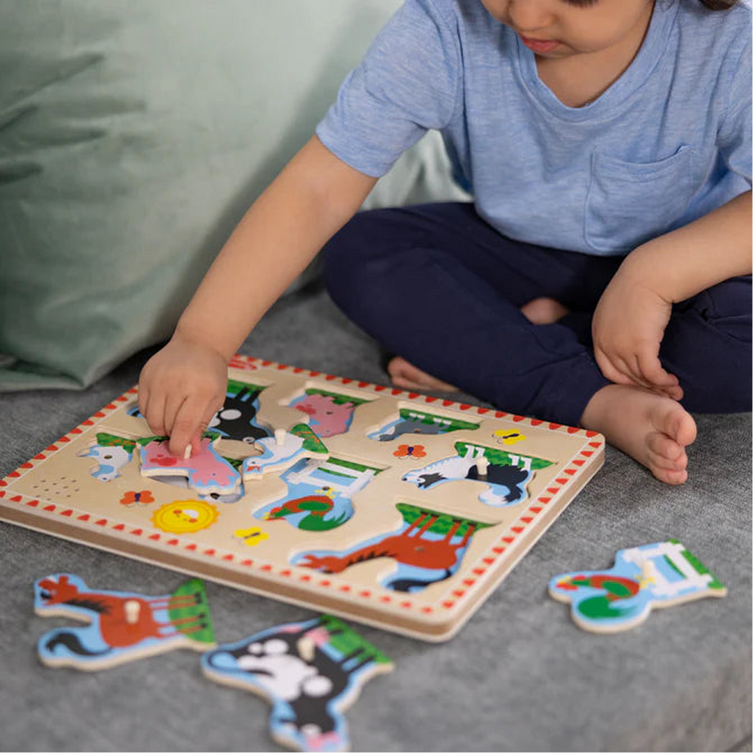 Melissa &amp; Doug Sound Puzzle Farm Animals