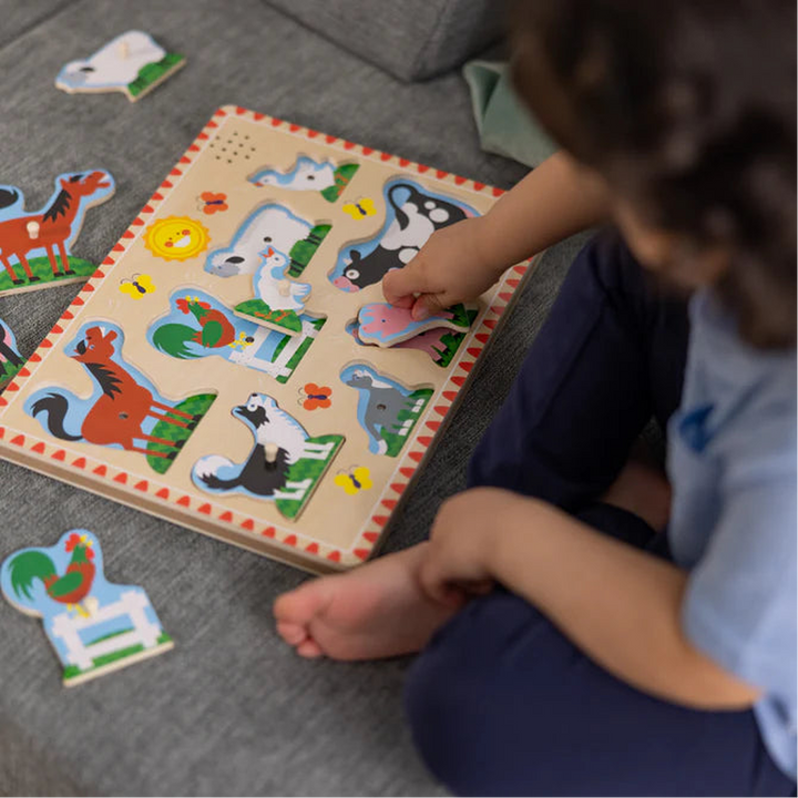 Melissa &amp; Doug Sound Puzzle Farm Animals