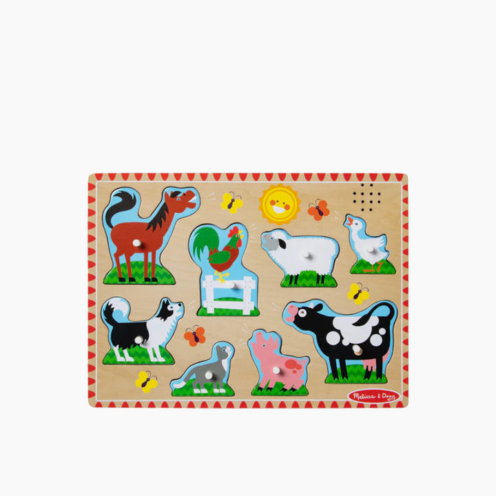 Melissa &amp; Doug Sound Puzzle Farm Animals