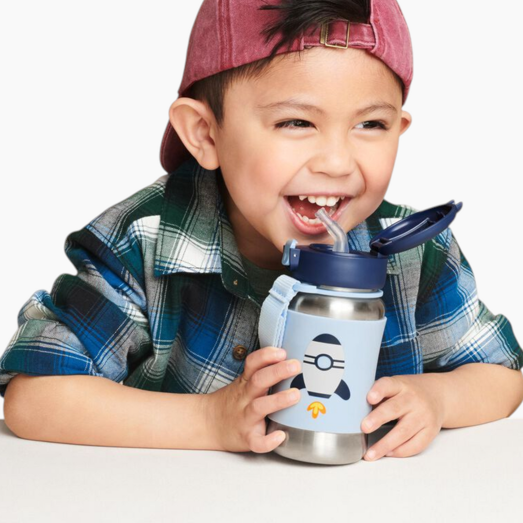 Skip Hop Spark Style Stainless Steel Straw Bottle