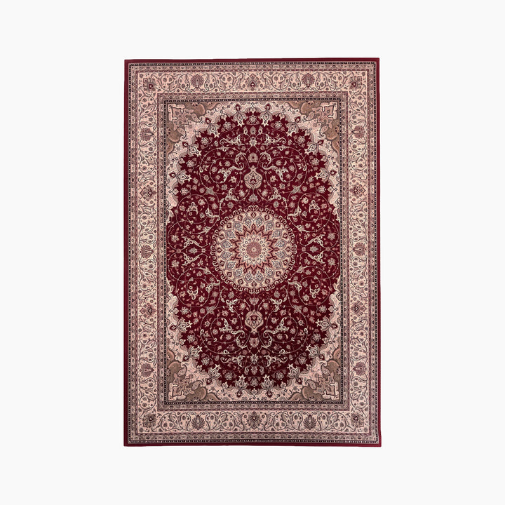 Spazio Home Classic Red Medallion Carpet - HUNA
