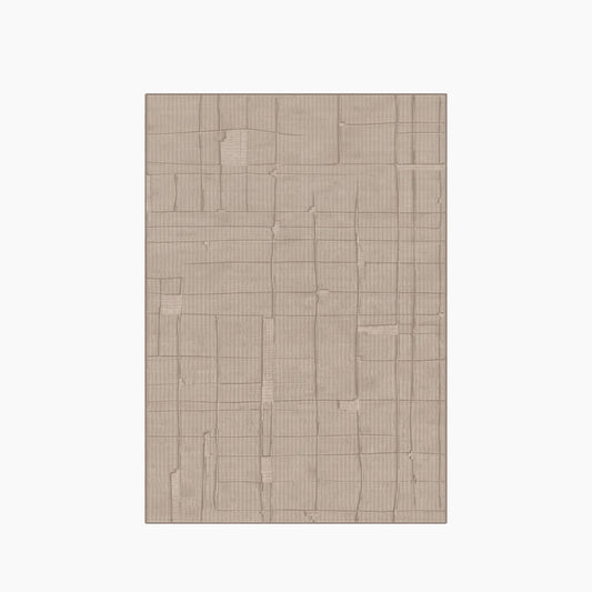 Spazio Home Neutral Block Design Rug