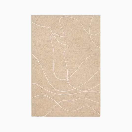 Spazio Home Textured Leaf Pattern Carpet