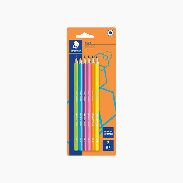 Neon Pencils 2 Hb Set Of 5