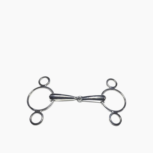 Stainless Steel 3-Ring Vienna Single Jointed Bit