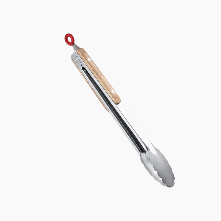 Badia Stainless Steel BBQ Tong With Wooden Handle