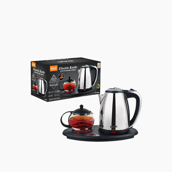 RAF Stainless Steel Water Heater with Glass Jug for Heat Retention
