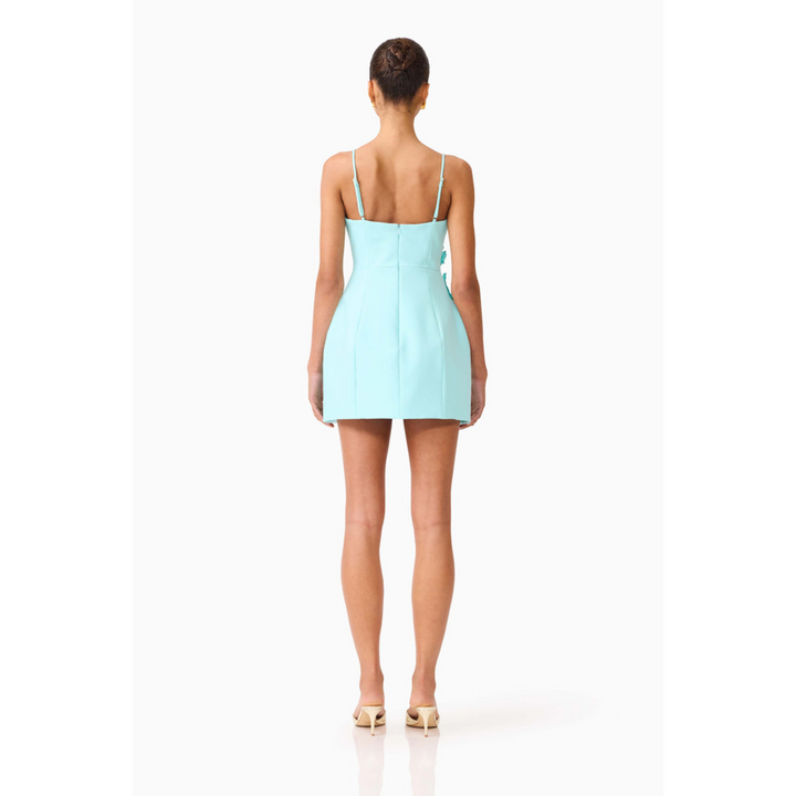 Elliatt Stella Tulip Mini Dress in Aqua Blue