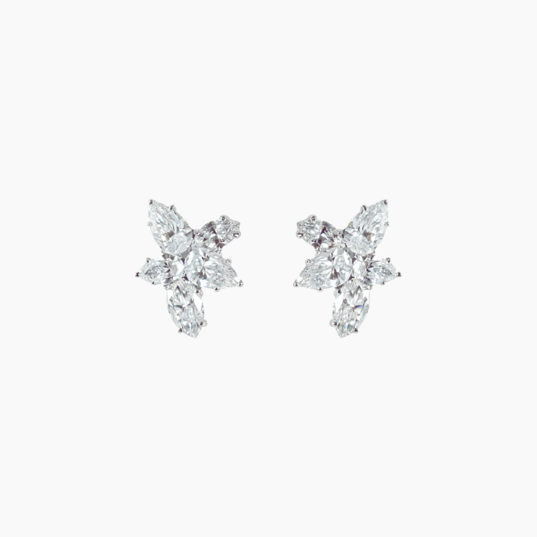 Illumine Gold Stellar Bloom Studs Earrings