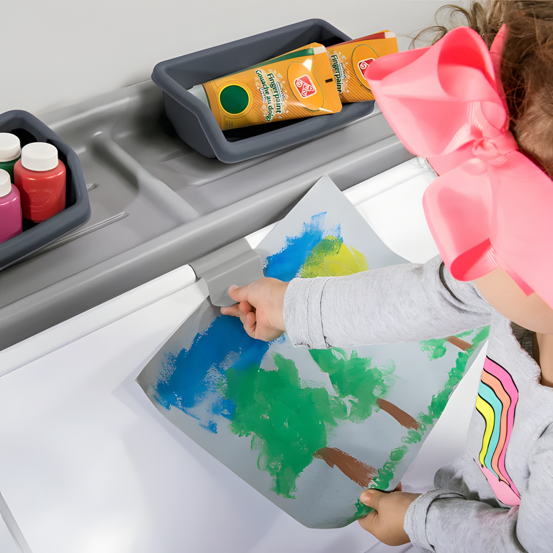 Step2 2-in-1 Toy Box With Art Lid Natural Kraft