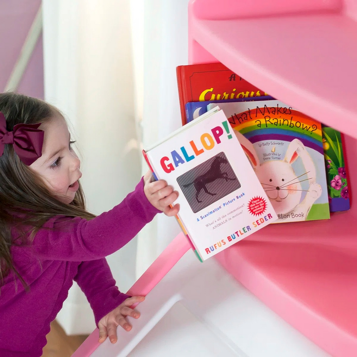Step 2 Lift&amp;Hide Bookcase Storage Chest Pink