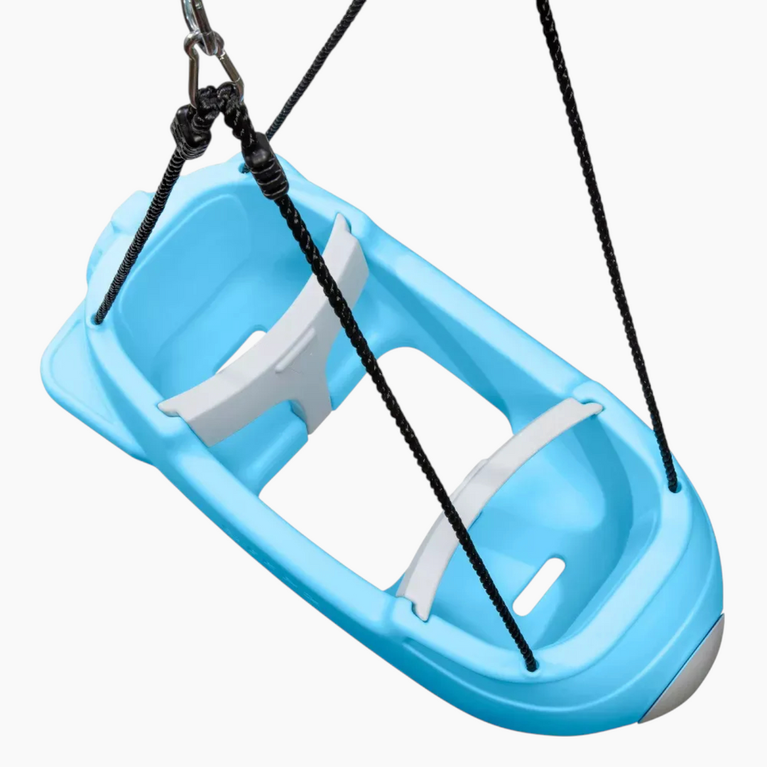Step 2 Rocket Swing Plastic In Blue, Double Swing For Children In Rocket Shape