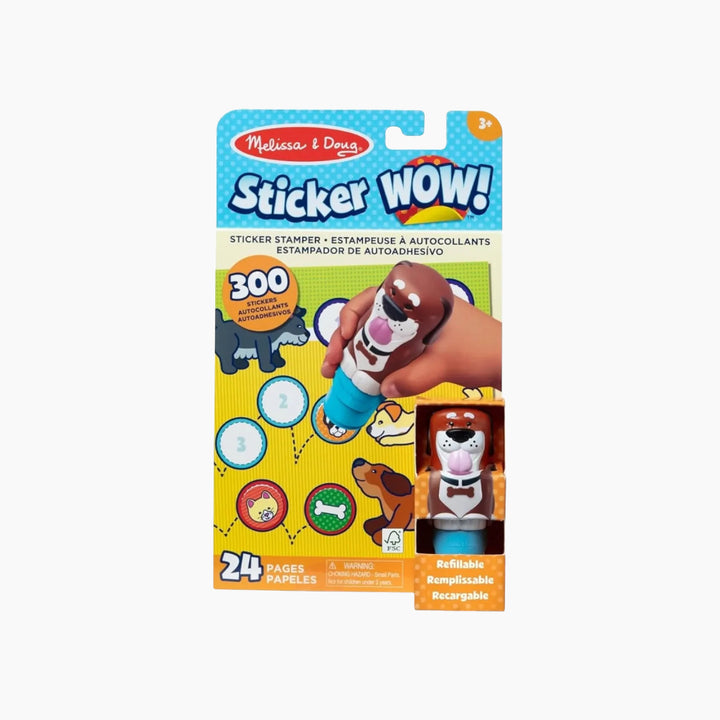Melissa &amp; Doug Sticker Wow! Activity Pad &amp; Sticker Stamper with dog theme