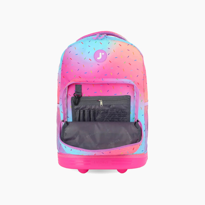 J WORLD Sunrise Rolling Backpack (18 Inch)