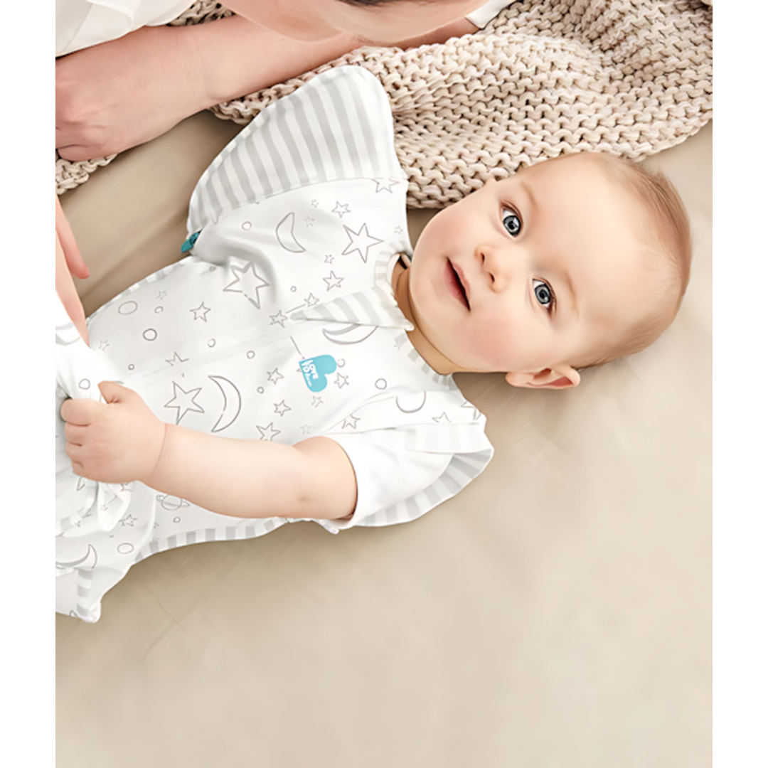 Love To Dream Swaddle Up™ Transition Bag Bamboo Original 1.0 Tog Stars And Moon Cream Large