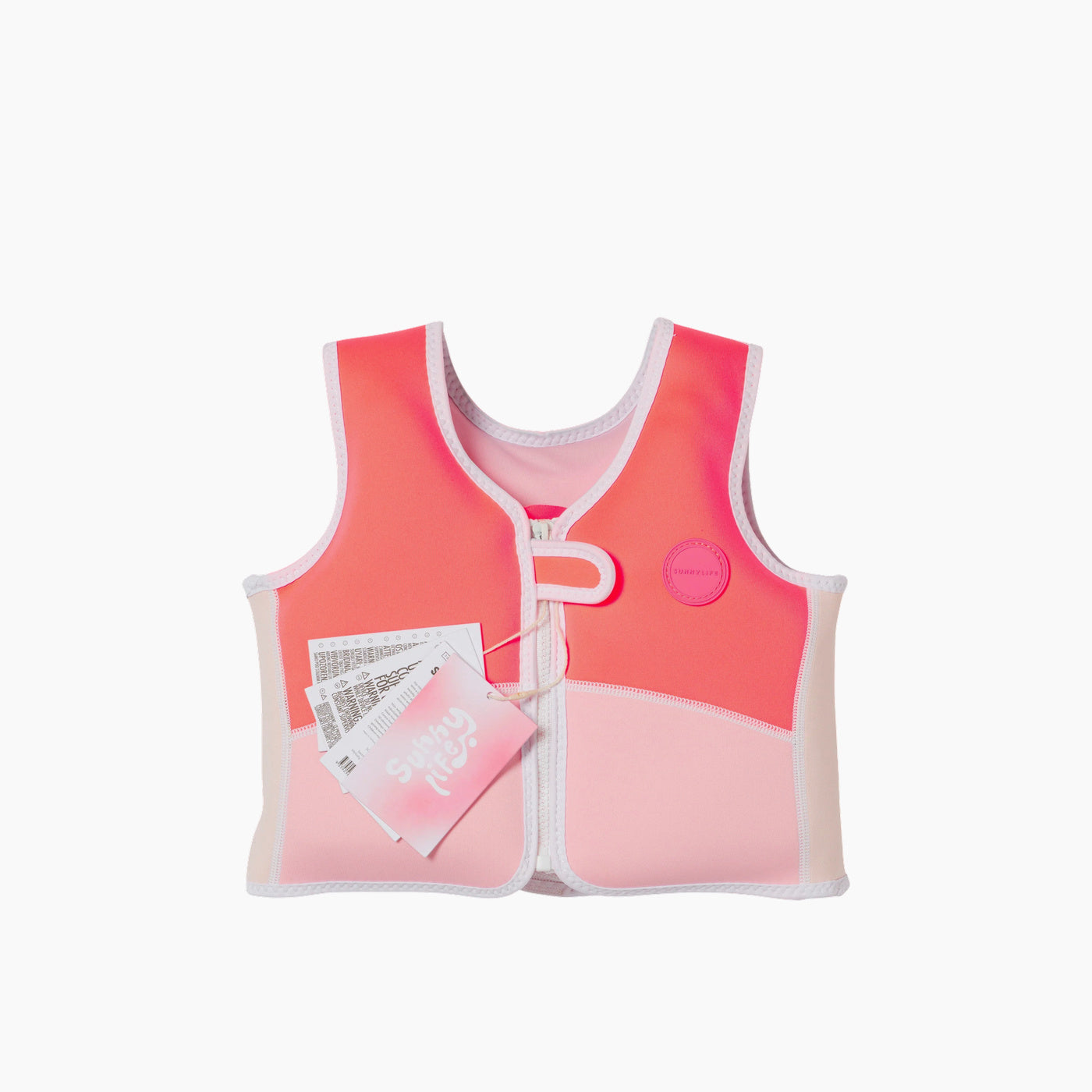 SunnyLife Melody the Mermaid neon strawberry swim vest for ages 3-6 years