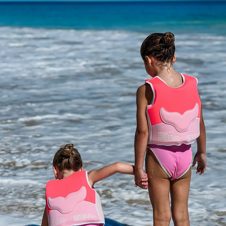 SunnyLife Melody the Mermaid neon strawberry swim vest