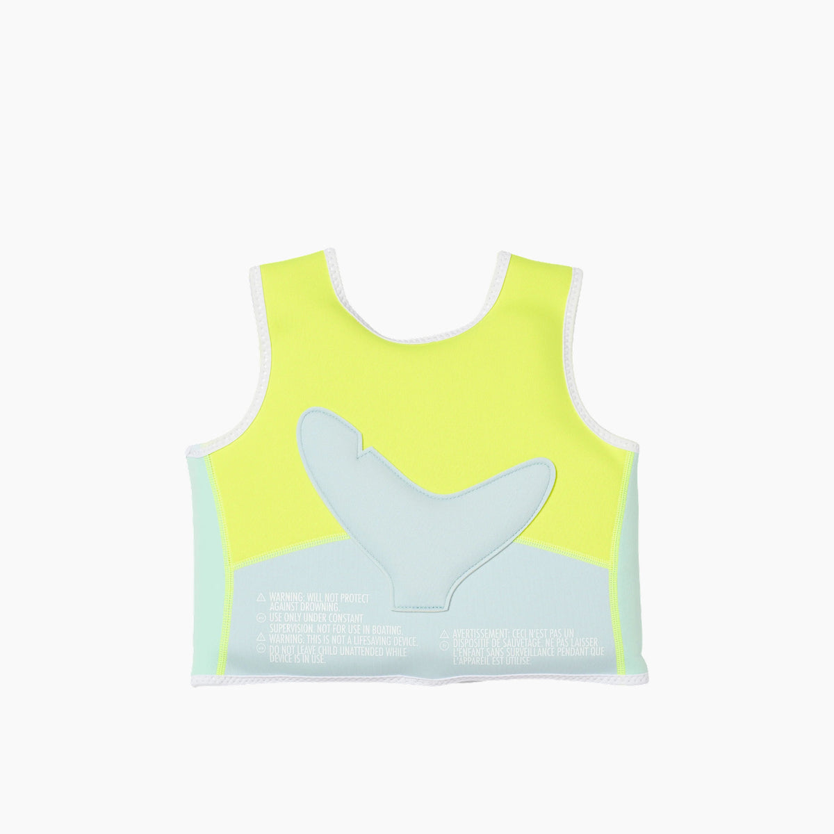 SunnyLife Salty the Shark Aqua Neon Yellow swim vest for 2-3 year olds.