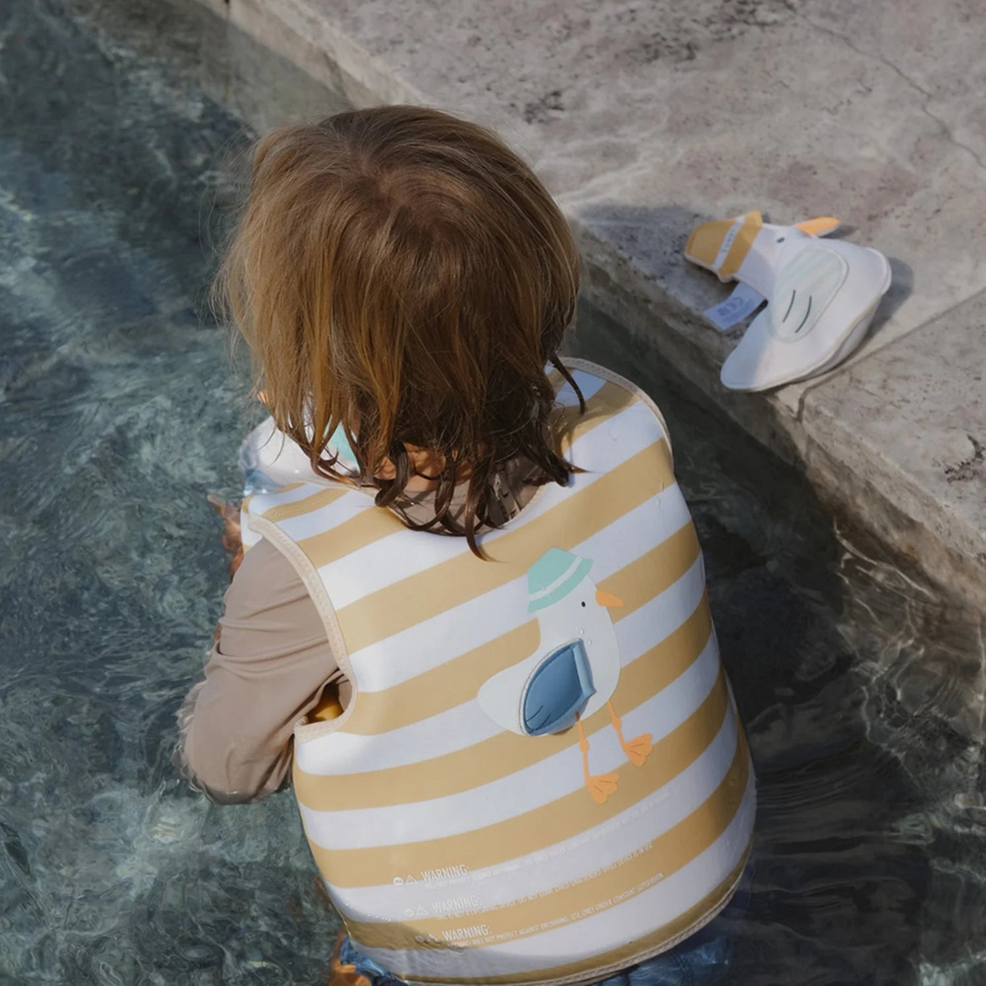SunnyLife Sammy the Seagull mustard stripe swim vest