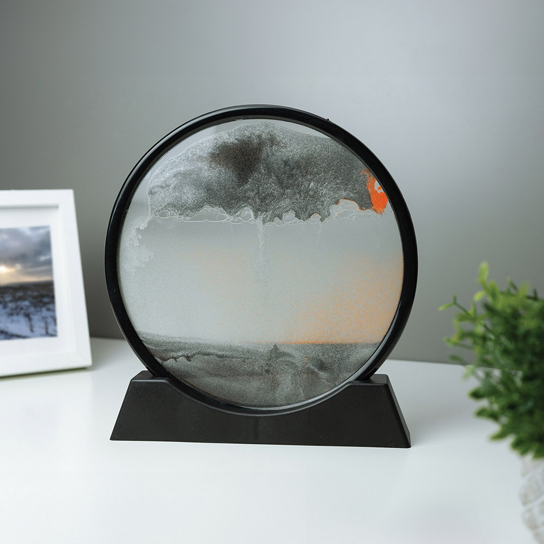 InGenious Moving Sand Art circular sandscape, dynamic sand art display