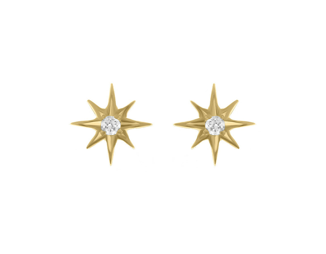 Baby Chic Fine Jewelry Starburst Diamond Earrings - HUNA