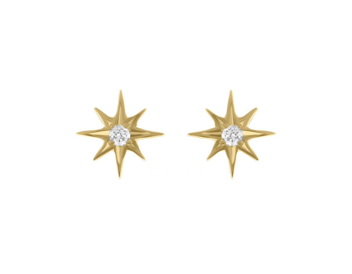 Baby Chic Fine Jewelry Starburst Diamond Earrings - HUNA